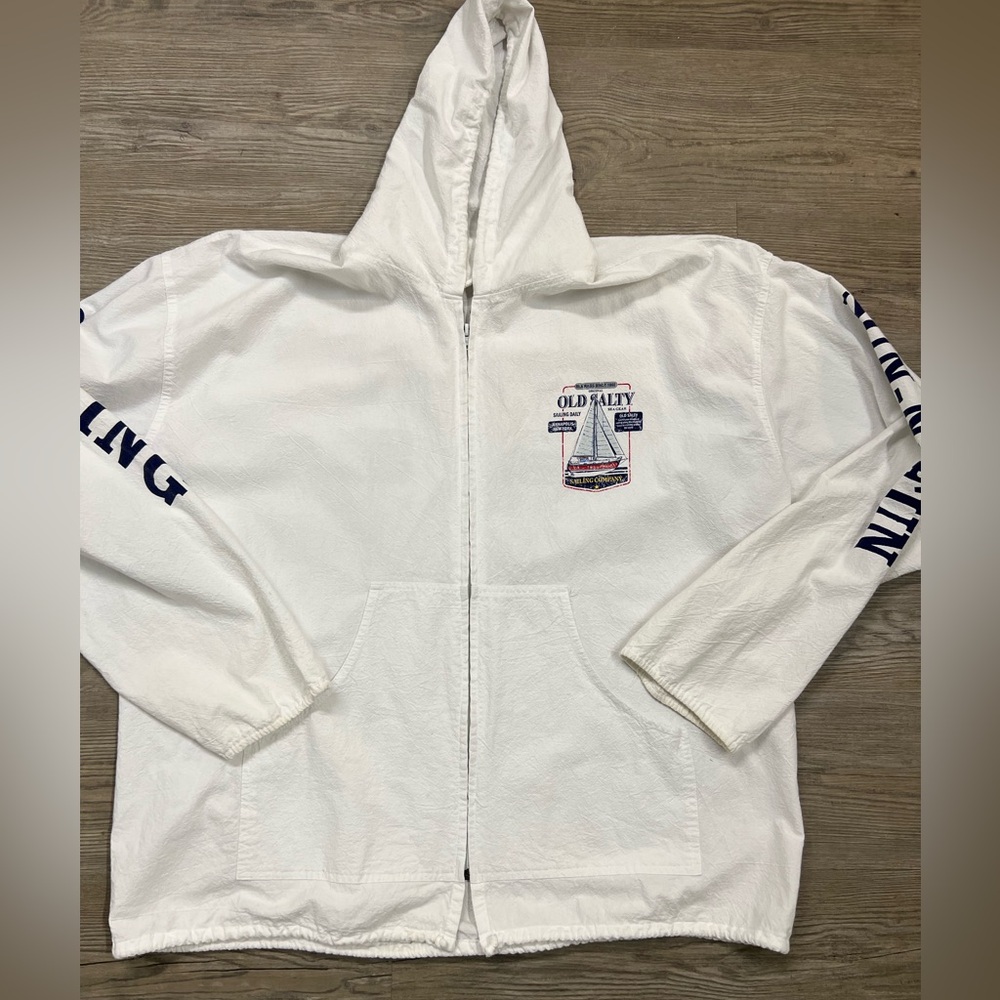 Unisex Old Salty White Cotton Seed Jacket XXL